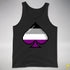 Asexual Pride Pixel Ace of Spades Premium Tank Top - Black